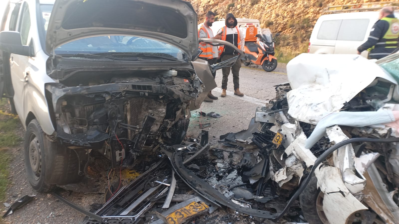 זירת התאונה ליד פדואל