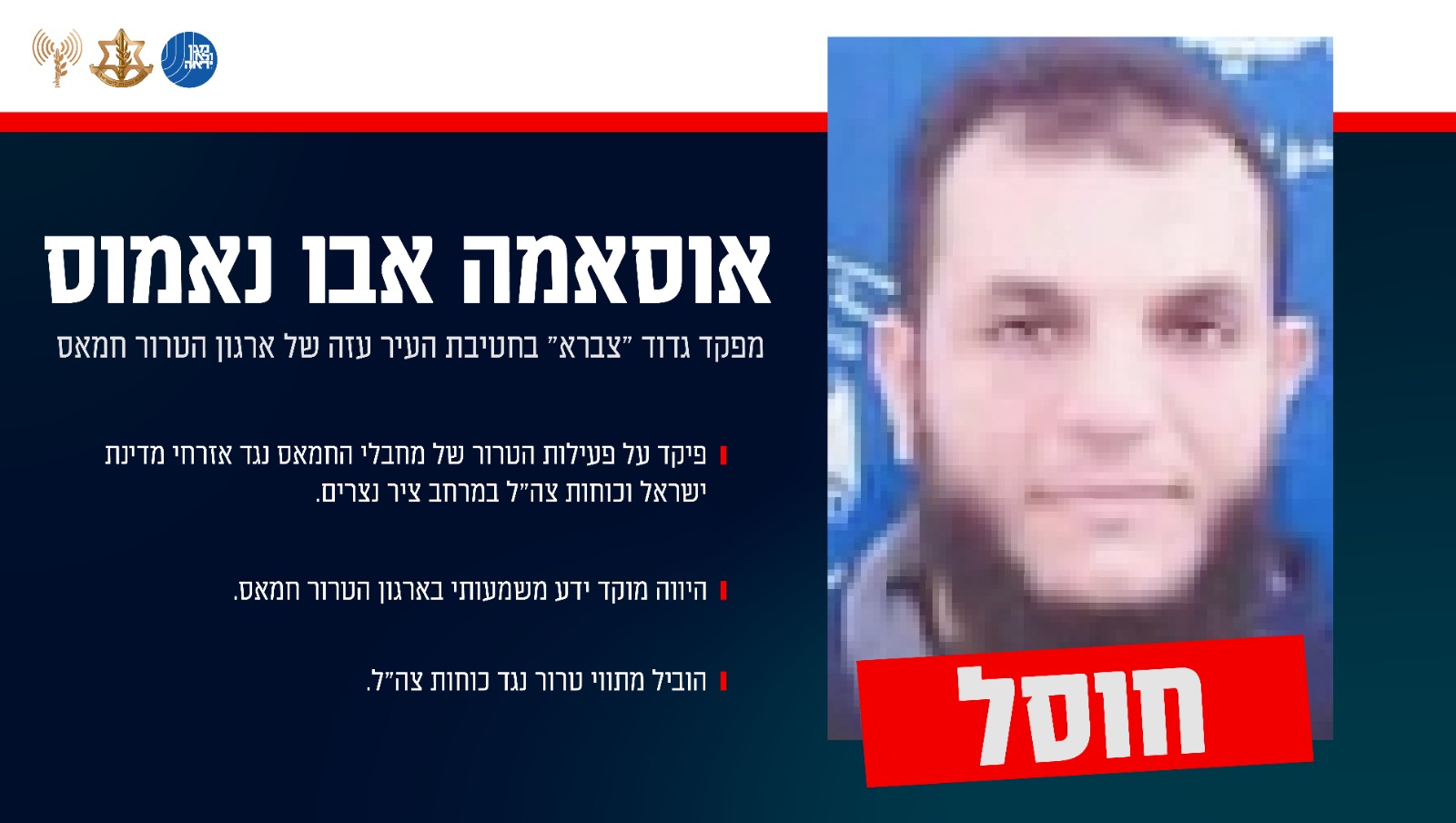 מפקד גדוד צברא בחמאס שחוסל