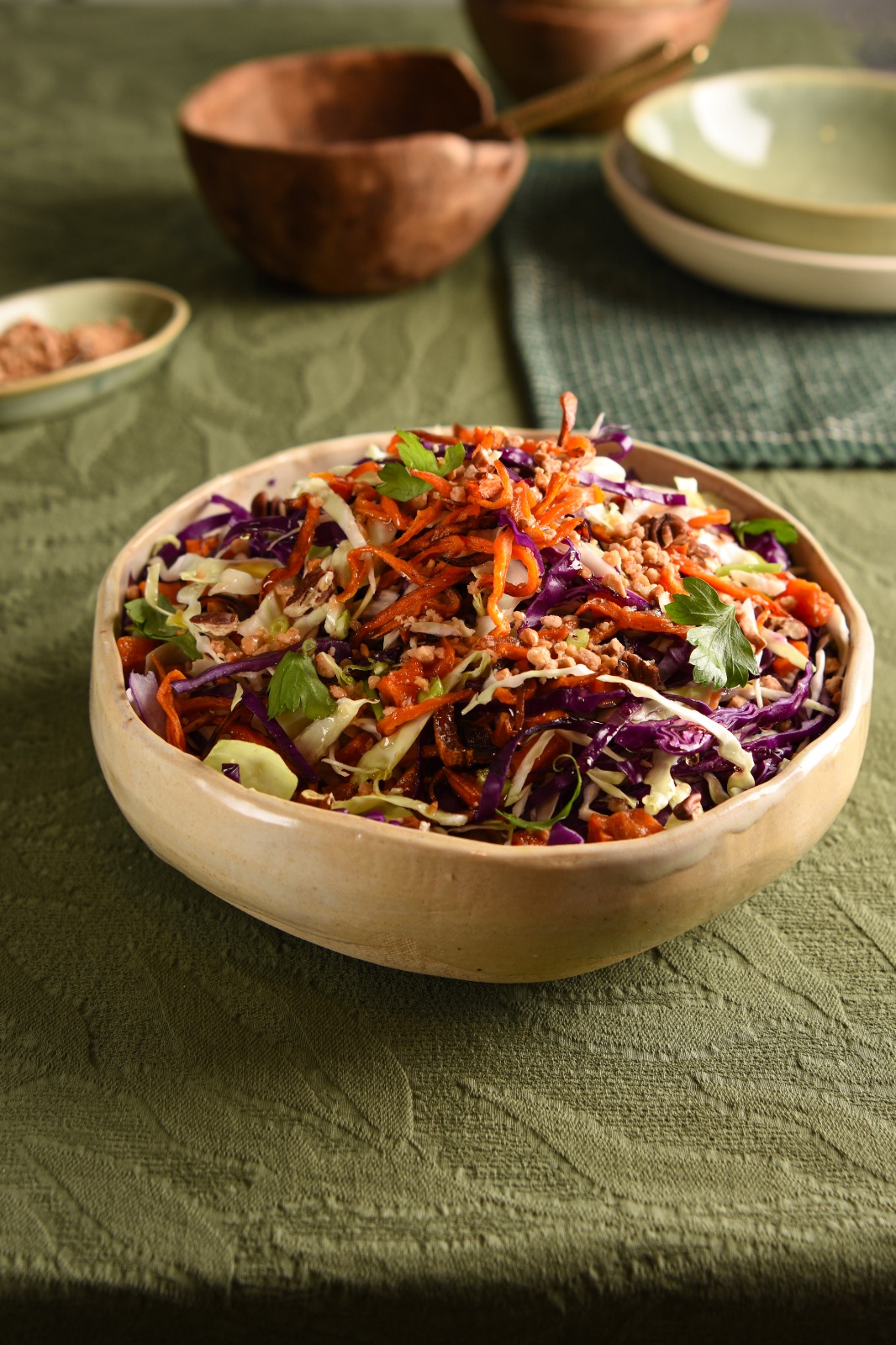 סלט שני כרובים וקריספי בטטה