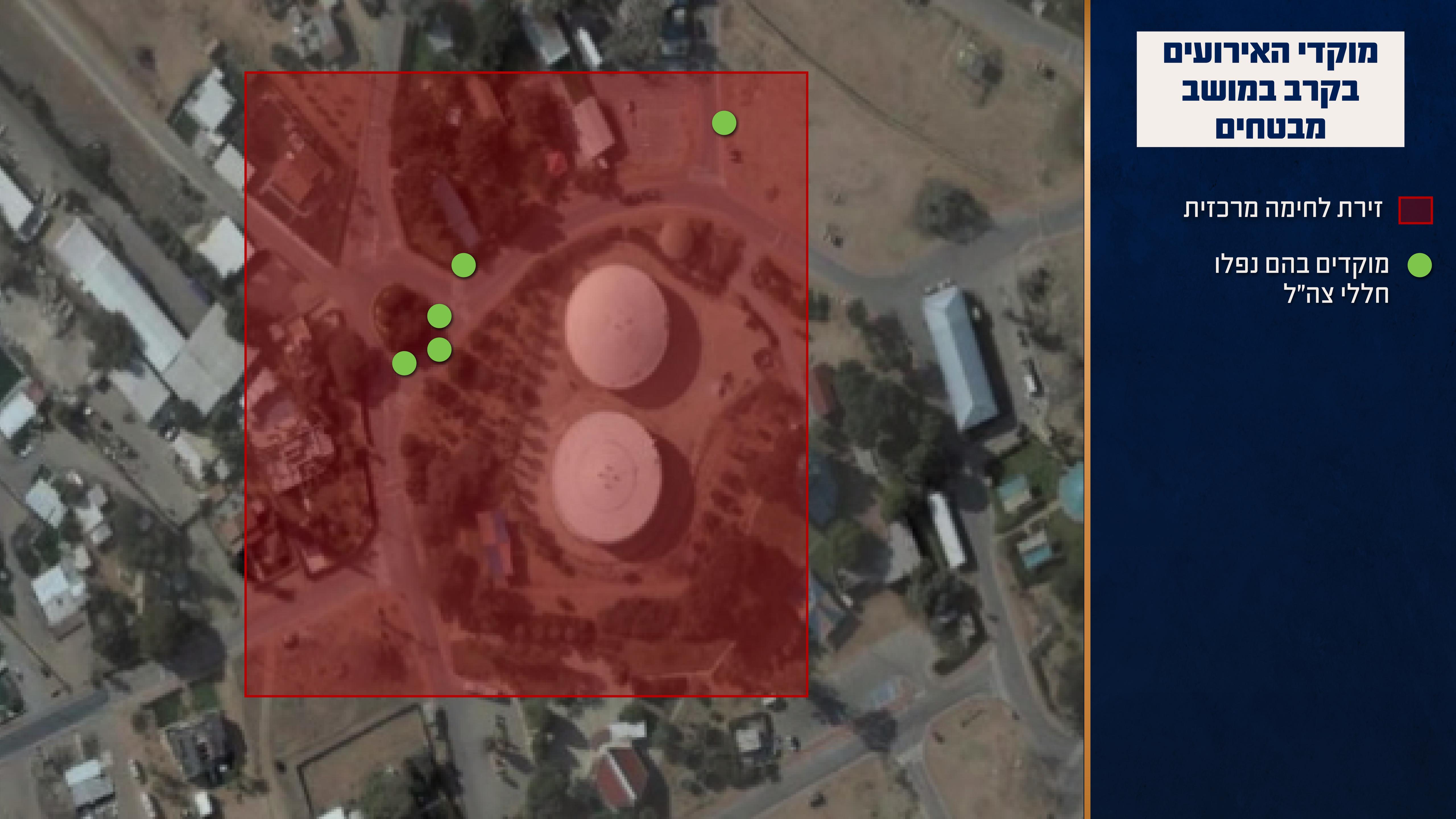 מפת האירועים במהלך הקרב במושב מבטחים