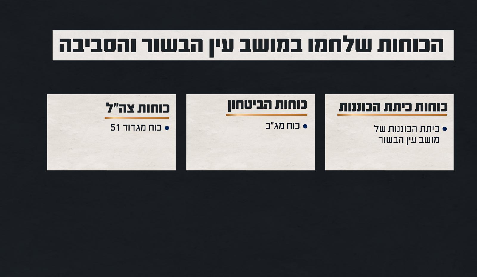 הכוחות שלחמו במושב עין הבשור