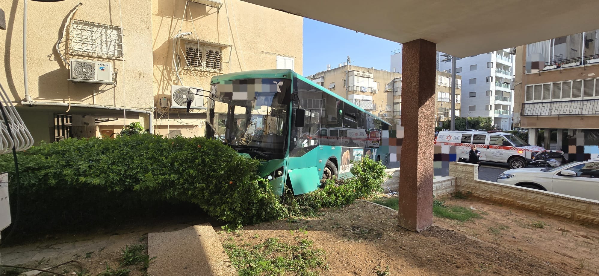 זירת התאונה בחולון