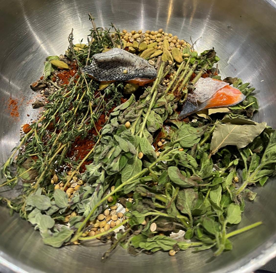 תערובת העישון בתחילת התהליך