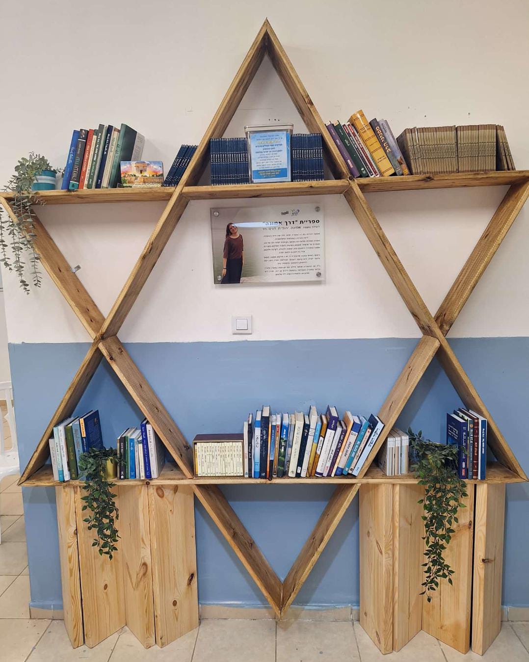 ספרייה בעיצוב מגן דוד