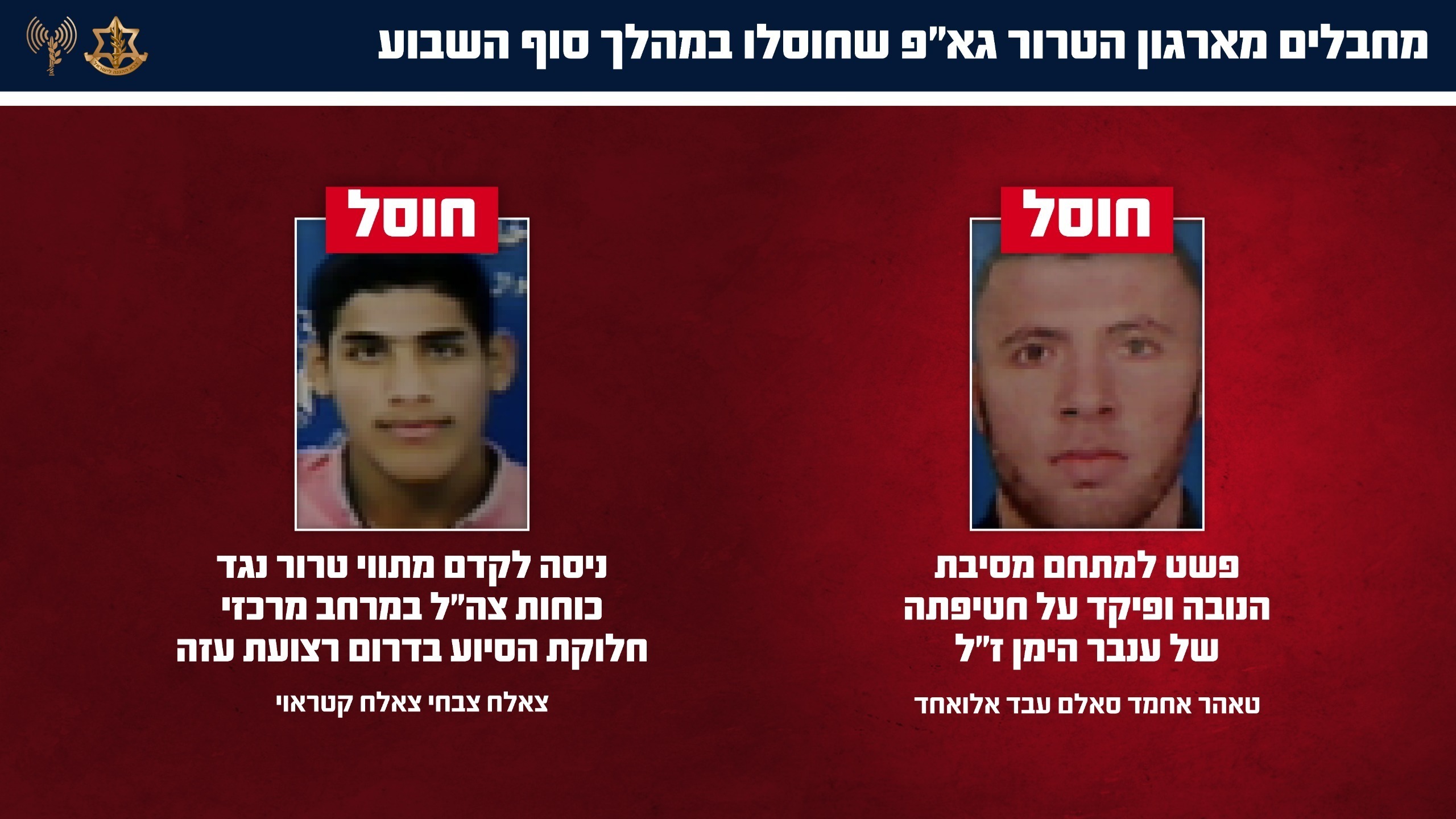 המחבלים שחוסלו