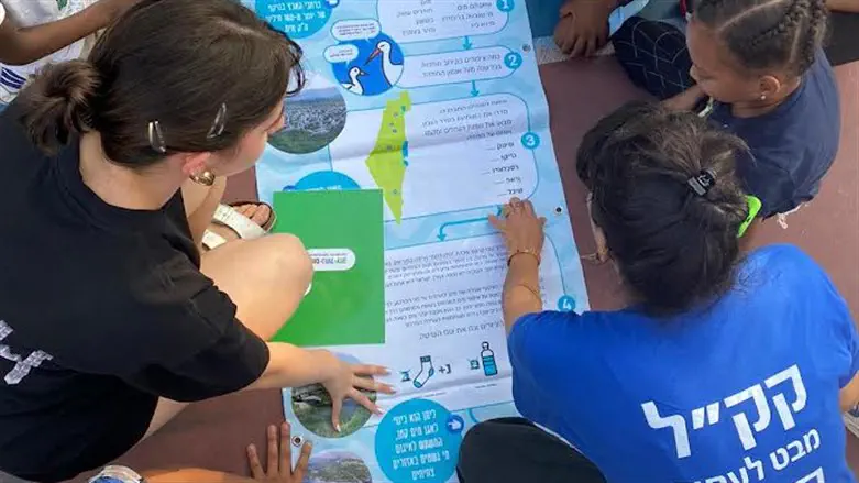 חניכים מעבירים פעילות הפוגה לילדים במלחמה