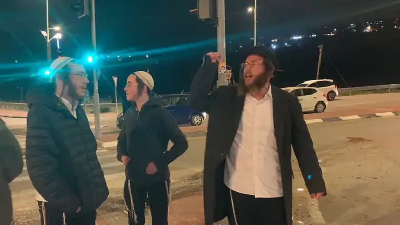 מפגינים בצמתים