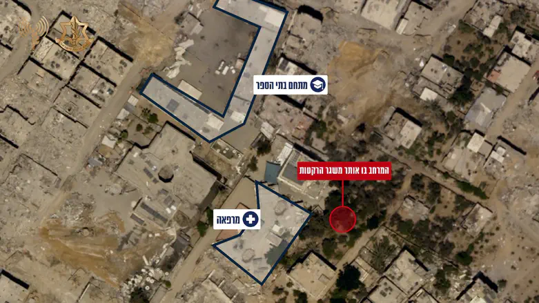 המרחב בו אותר משגר הרקטות