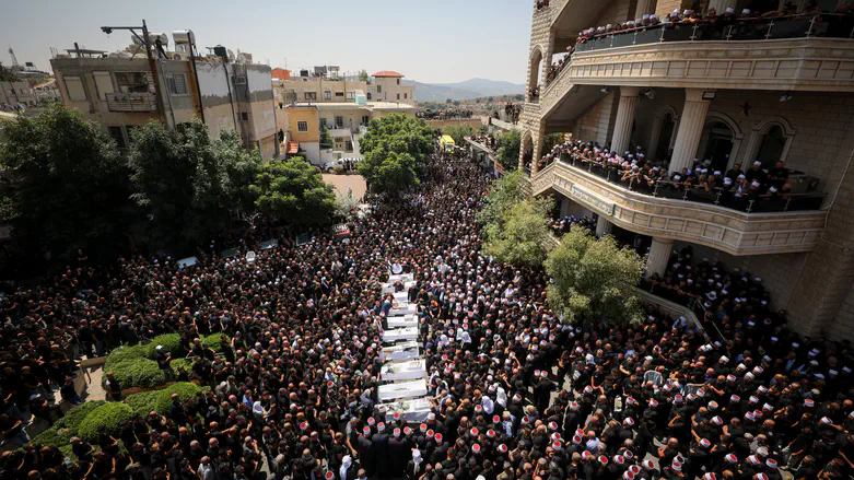 הלווית הנרצחים במג'דל שמס