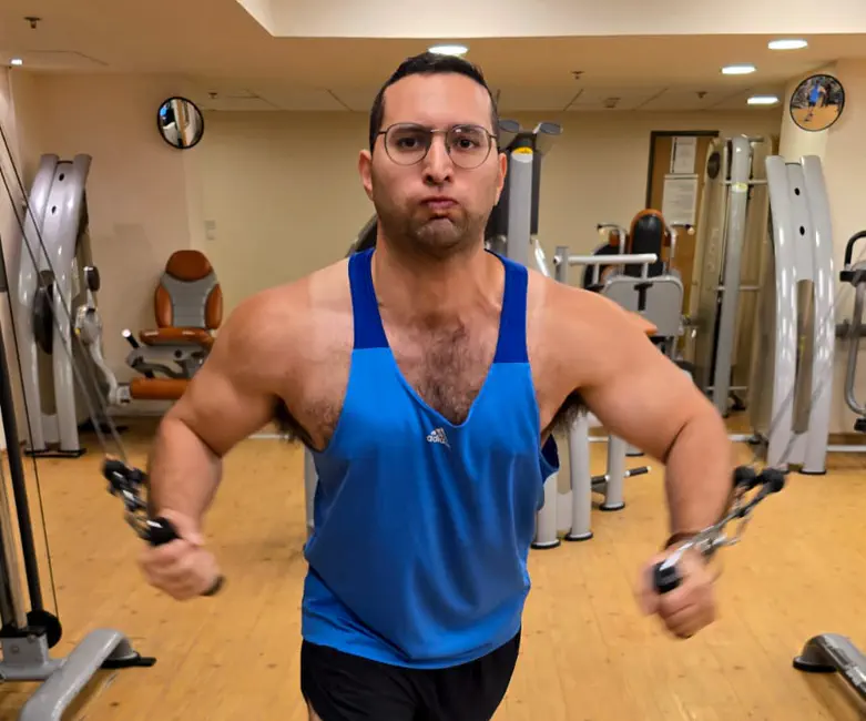 וסרלאוף בחדר כושר בכנסת