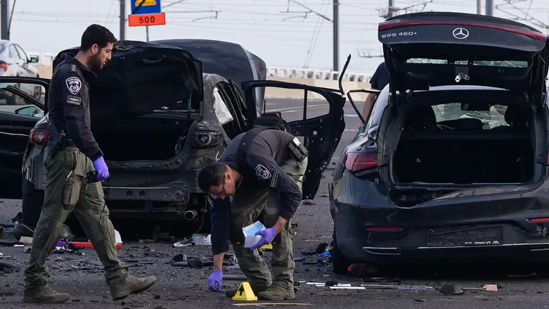 זירת פיצוץ רכבו של לחיאני