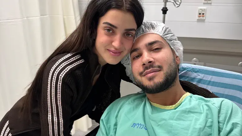 אליה עם ארוסתו זיו עבוד