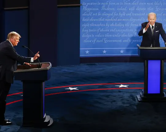 העימות הראשון בין ביידן לטראמפ ב-2020 Reuters