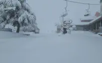 שלג בחרמון: 70 ס"מ במפלס התחתון