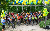 מאות רוכבי אופניים ב'טור דה גוש עציון'