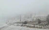 צפו: שלג במפלס התחתון בחרמון